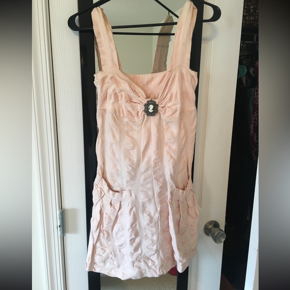 🌟Handcrafted Pink Cameo Mini Dress🌟